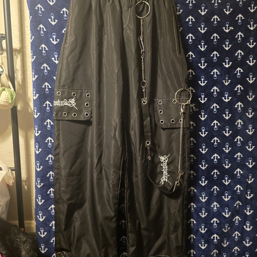 Black Gothic Chain Pants